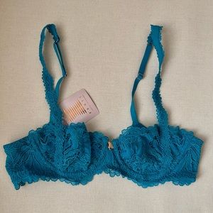 Blue Savage X Fenty Lace Unlined Balconette Bra Size 34A